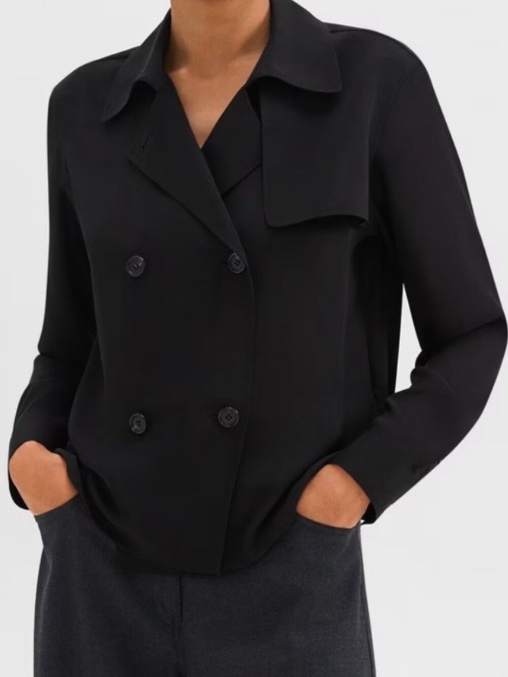 Theory Trench Blouse in Recycled Georgette (Brand new with tags)